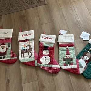 Pottery barn heirloom quilted stockings